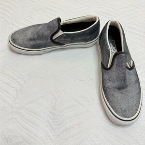 Vans Dizzle Women’s Slip On Black Glitter Low Top Sneakers. Size 9